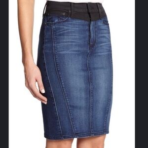 True Religion NWOT Chloe Denim Pencil Skirt in Byum Wash Size 24